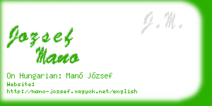 jozsef mano business card