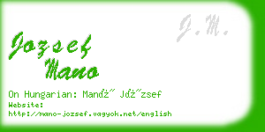 jozsef mano business card